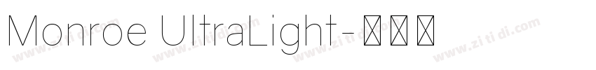 Monroe UltraLight字体转换